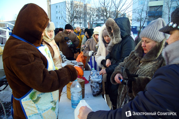 Крещение в Христорождественском соборе Крещение в Солигорске