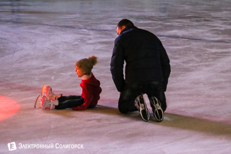 Ледовая дискотека в Солигорске
