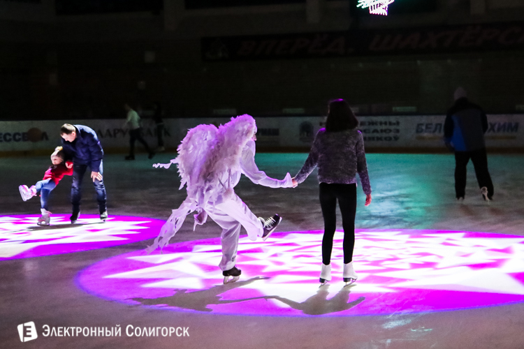 Ледовая дискотека в Солигорске