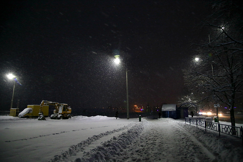 Солигорск снегопад