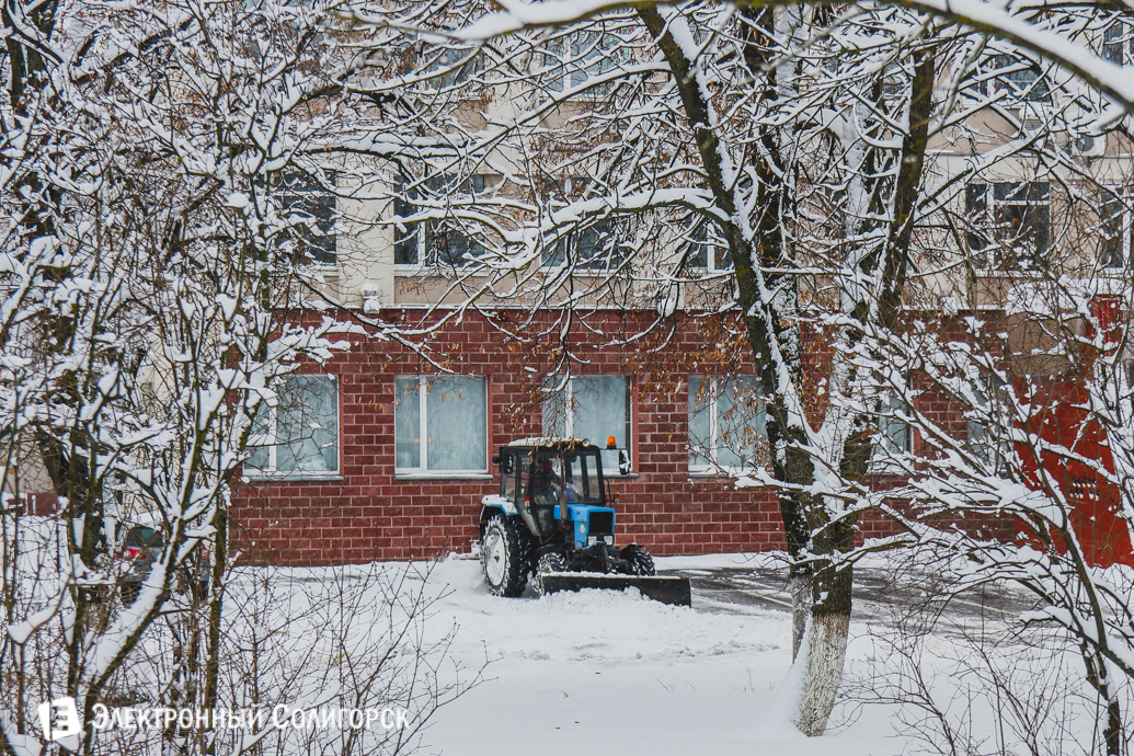 Солигорск снегопад