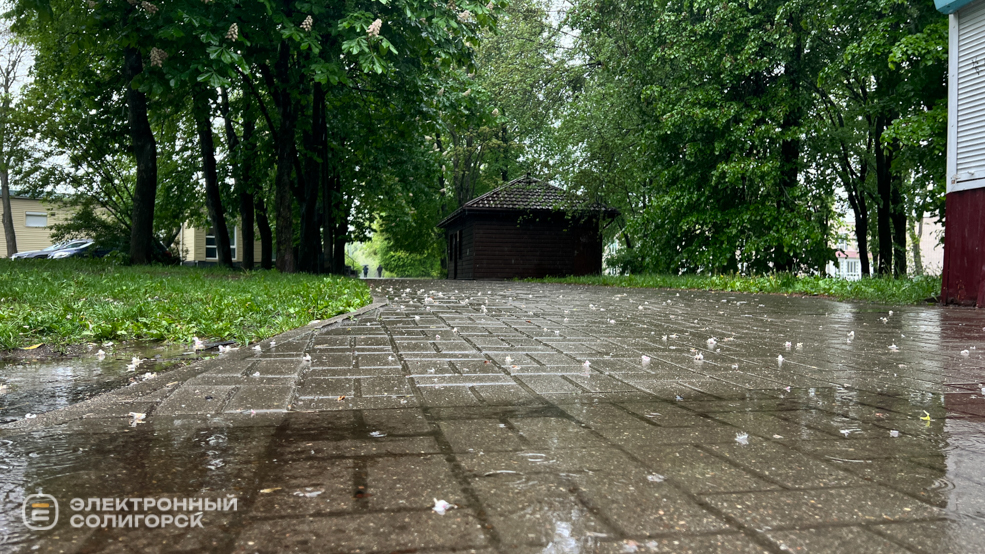 Дождливый день в Солигорске