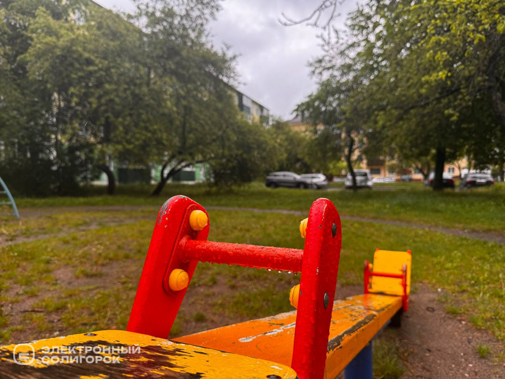 Дождливый день в Солигорске